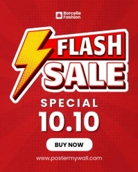 White Modern & Minimal Flash Sale Instagram Portrait template