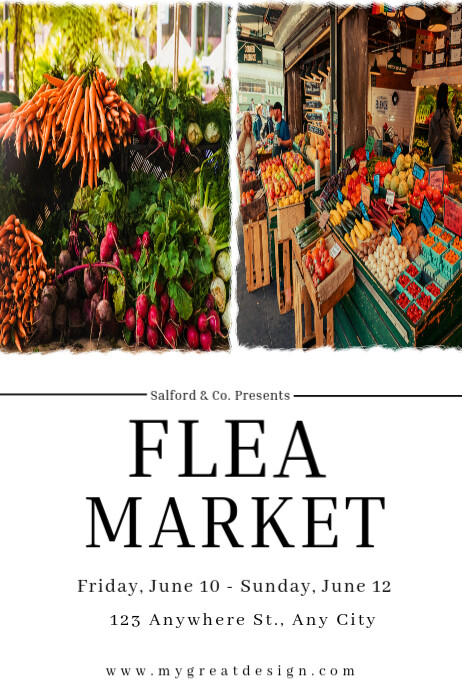 Flea Design Copy of White Modern & Minimal flea market flyer flea market flyer ...