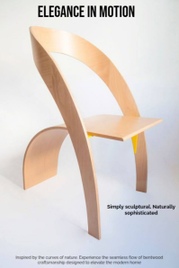 White Modern & Minimal Fluidity, Craftsmanship, And Organic Warmth. Pinterest Graphic template