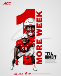 White Modern & Minimal Football Countdown Instagram Portrait template