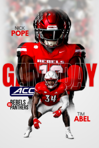 Hvid Football Game Day Poster Template