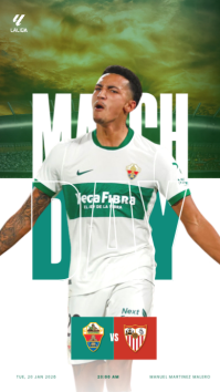 White Modern & Minimal Football Match Day Instagram Story template