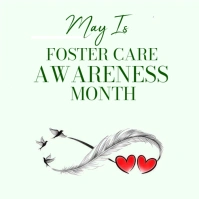 White Modern & Minimal Foster Care Awareness Month  Instagram Post Instagram-Beitrag template