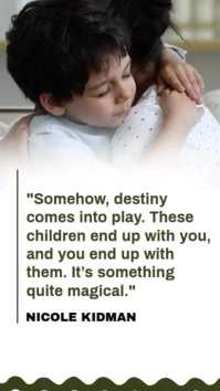 White Modern & Minimal Foster Care Quote Invi Instagram Reel template