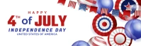 White Modern & Minimal Fourth Of July Banner template