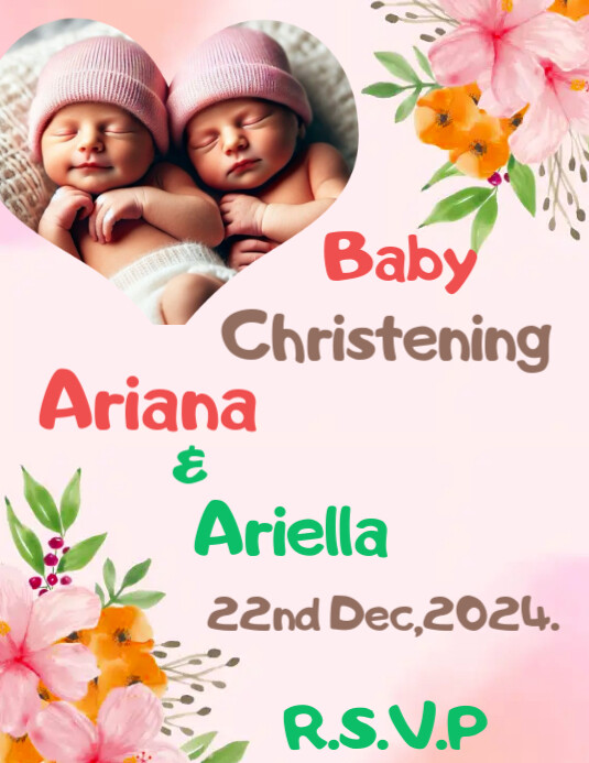White Modern & Minimal Free Editable Twins Template  Flyer (us Letter) 传单(美国信函)
