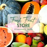 White Modern & Minimal Fresh Fruit Store Pos Instagram template