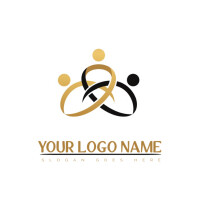 White Modern & Minimal Friends Team Work Logo | Friendship Collaborative Group Support United Sparks template