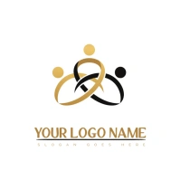 White Modern & Minimal Friends Team Work Logo | Friendship Collaborative Group Support United Sparks template