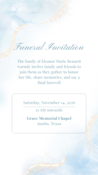 Plantilla de Funeral Invitation | PosterMyWall