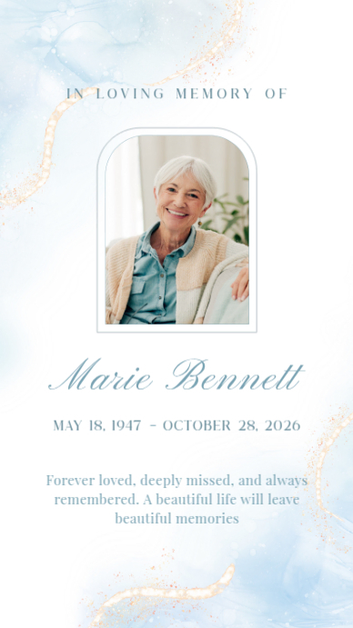 Plantilla de Funeral Invitation | PosterMyWall
