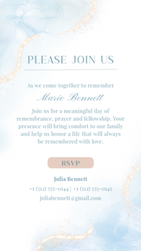 Wit Funeral Invitation История на Instagram Template - Page 4