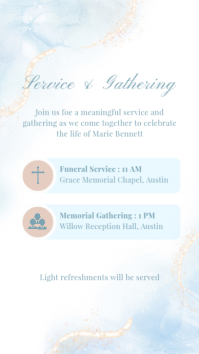 Wit Funeral Invitation История на Instagram Template - Page 3