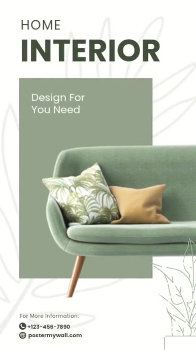 White Modern & Minimal Furniture And Interior Promotion Reel Instagram template