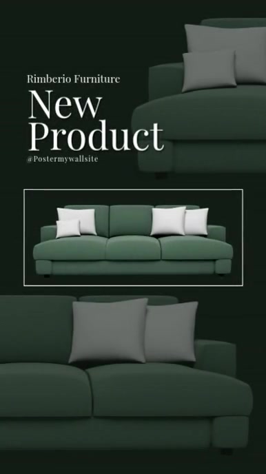 White Modern & Minimal Furniture New Product Sofa Reel Instagram template