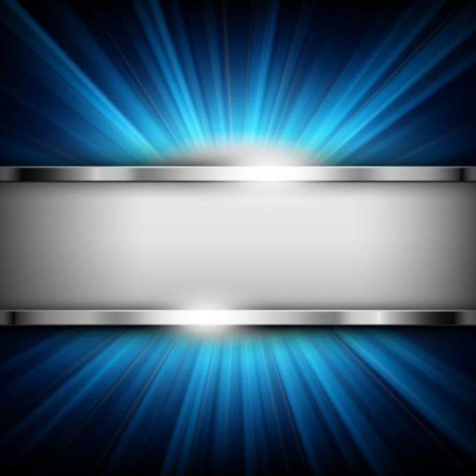 Copy of White Modern & Minimal Futuristic Blue Light Rays With Metallic ...
