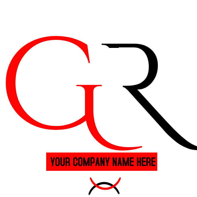 G R Logo White Modern & Minimal G R Logo Design Insta Template | PosterMyWall