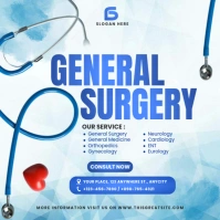 White Modern & Minimal General Surgery Service Instagram Post Iphosti le-Instagram template