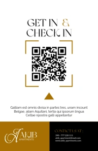 White Modern & Minimal Get In & Check In Printable Accessories Grey Gold And Black Mi Half Page Wide Halbe Seite breit template