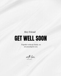 White Modern & Minimal Get Well Soon  Instagram Portrait template