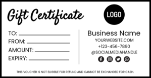 Branco Gift Certificate Facebook Shared Image Template