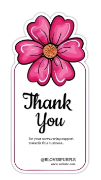 White Modern & Minimal Thank You Gift Tag Whatsapp Status template