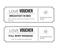 White Modern & Minimal Gift Voucher Coupon Co Rectángulo Mediano template