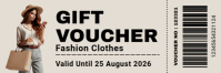 白色 Gift Voucher Twitter-Kopfzeile Template