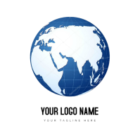 White Modern & Minimal Global Branding Logo template