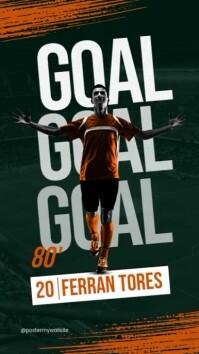 White Modern & Minimal Goal Scorer Football Reel Instagram template