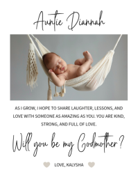 White Godmother Proposal Flyer Template