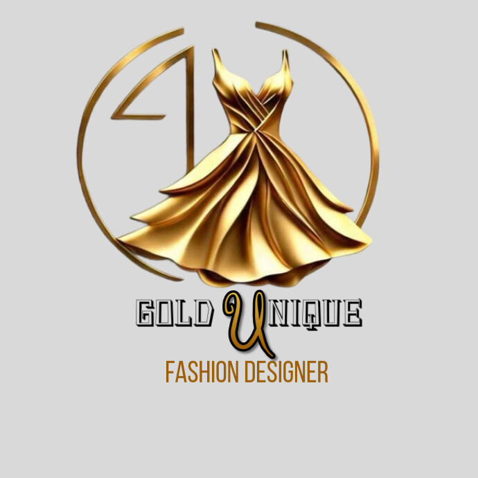 White modern & minimal gold and black elegant & luxury fashion business logo  design logo Template | PosterMyWall