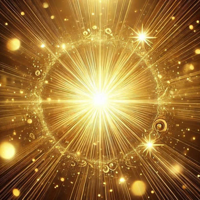 White Modern & Minimal Golden Light Burst Background – Luxury Glowing ...