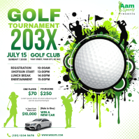 White Modern & Minimal Golf Tournament Instagram Post template