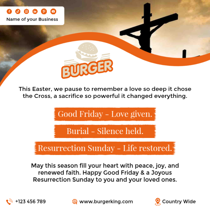 Modèle Good Friday And Easter | PosterMyWall