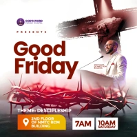 White Modern & Minimal Good Friday  Instagram Post template