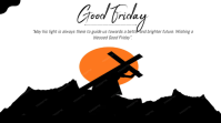 White Modern & Minimal Good Friday Twitter Post template
