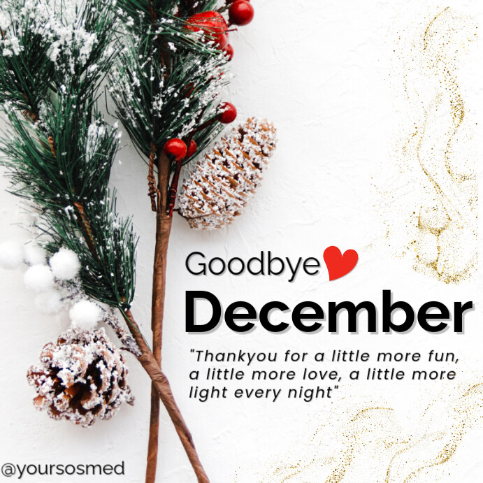 Copy of White Modern & Minimal Goodbye December Pos Instagram ...