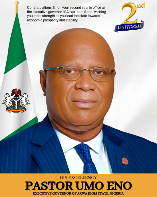 White Modern & Minimal Governor Anniversary 2nd Year In Office Instagram Portrait template