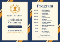 White Modern & Minimal Graduation Ceremony A2 template