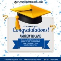 White Modern & Minimal Graduation Day Video Template  Instagram Post