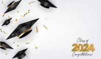 White Modern & Minimal Graduation Gift Tag  T template