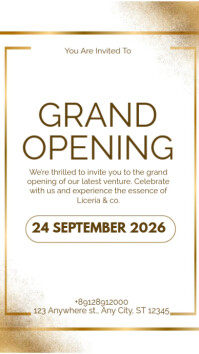 White Modern & Minimal Grand Opening  Instagram Story template
