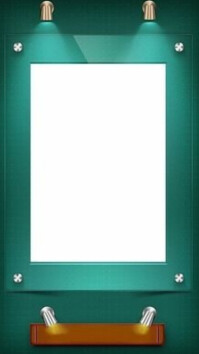 White Modern & Minimal Green Glass Frame Background With Spotlights Digital Display (9:16) template