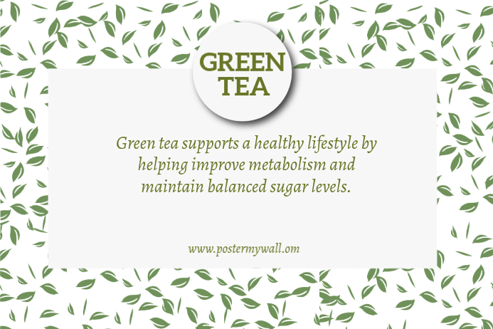 White Modern & Minimal Green Tea Label Template | PosterMyWall