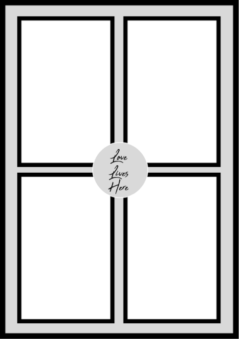 White Modern & Minimal grey frame Template | PosterMyWall