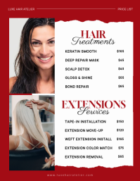 White Hair Salon Price List ใบปลิว Template - Page 3