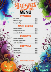 White Modern & Minimal Halloween Celebration, A6 template