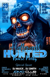 White Modern & Minimal Halloween Tabloid template