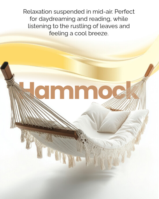 White Modern & Minimal Hammock Day Instagram Portrait template